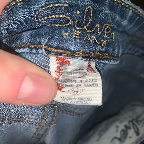 Silver western low rise 29x31 cowboycore bootcut jeans - Picture 2 of 3